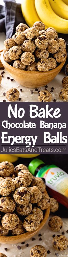 No Bake Chocolate Banana Energy Balls