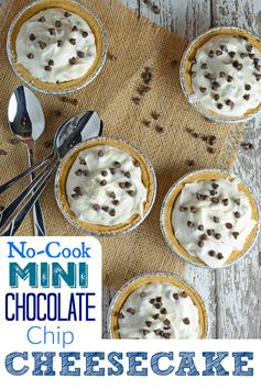 No-Bake Mini Chocolate Chip Cheesecake