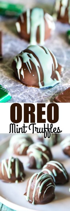 No Bake OREO Mint Truffles