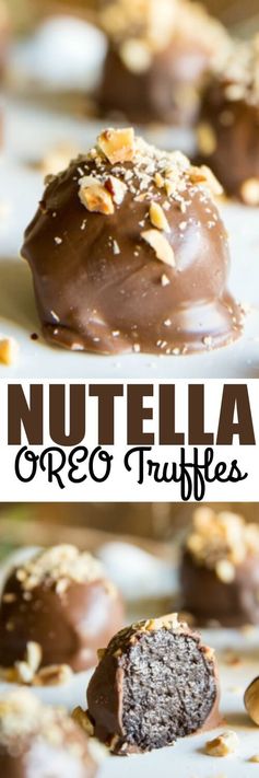 No Bake OREO Nutella Truffles