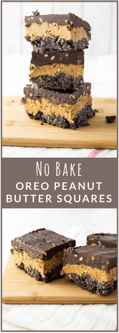 No-bake oreo peanut butter squares