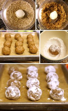 No-Bake Pecan Snowballs (Grain-free, Vegan