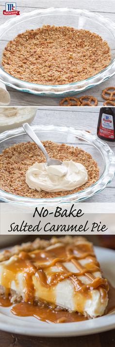 No Bake Salted Caramel Pie