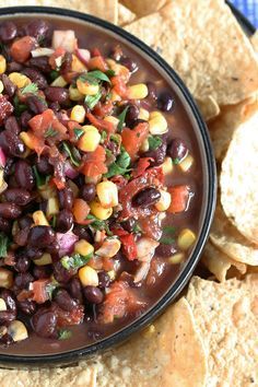 No Cook Corn Black Bean Salsa