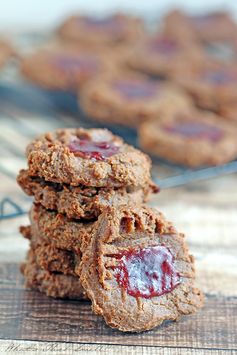 No Flour Peanut Butter & Jelly Cookies