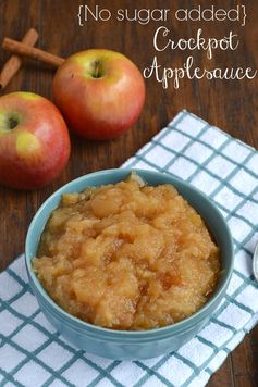 (No Sugar Added Crockpot Applesauce