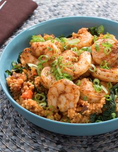 North African-Spiced Shrimp & Couscous with Dates, Kale & Carrots