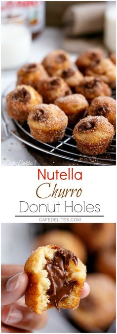 Nutella Churro Donut Holes