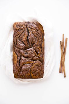 Nutella Swirled Pumpkin Bread