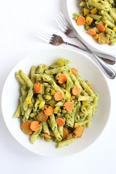 Oil Free Kale Pesto Pasta