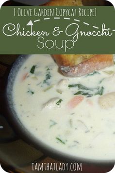 Olive Garden Copycat Chicken and Gnocchi Soup