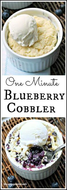 One Minute Blueberry Cobbler