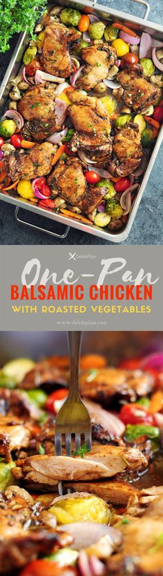 One-Pan Balsamic Chicken with Roasted Vegetables