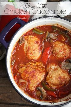 One Pot Chicken Cacciatore