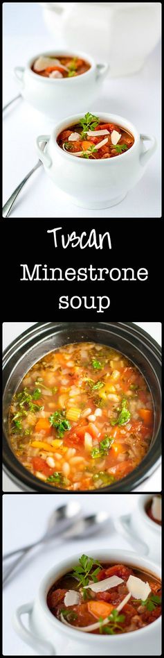 One-Pot Healthy Tuscan Minestrone Soup