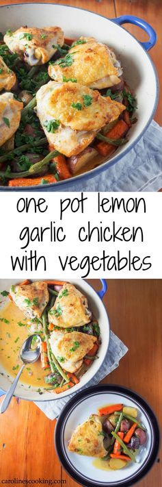 One pot lemon garlic chicken with vegetables