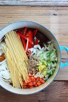 One-Pot Peanut Sesame Noodles & Veggies