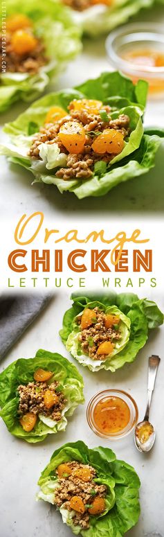 Orange Chicken Lettuce Wraps