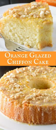 Orange Glazed Chiffon Cake