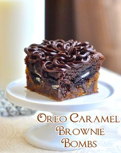 Oreo Caramel Brownie Bombs