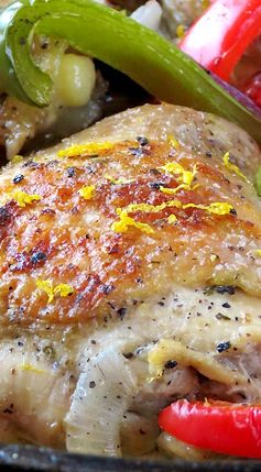 Oven Baked Lemon Pepper Chicken Thighs