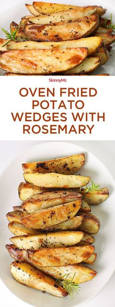 Oven Fried Potato Wedges with Rosemary