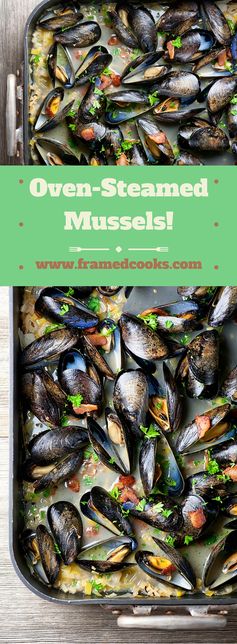 Oven Steamed Mussels