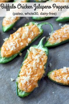 Paleo Buffalo Chicken Jalapeno Poppers