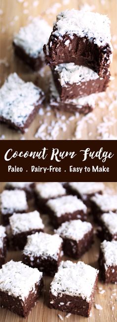 Paleo Coconut Rum Fudge