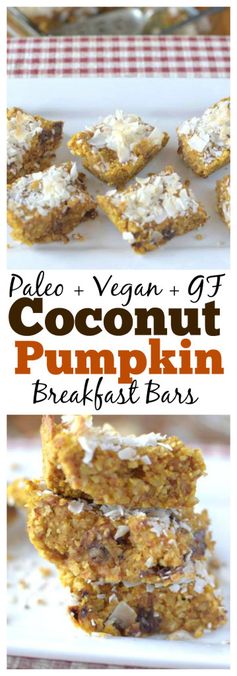 Paleo Pumpkin Coconut Breakfast Bars