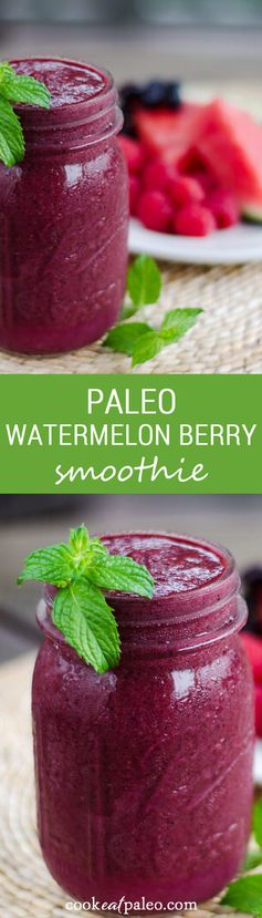 Paleo Watermelon Berry Smoothie