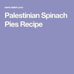 Palestinian Spinach Pies