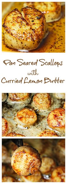 Pan Seared Scallops with Curried Lemon Butter