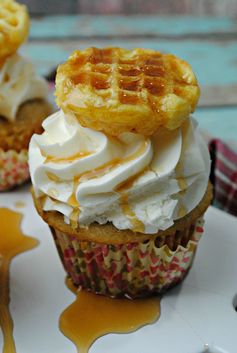 Pancake Waffle Cupcake with Maple Frosting