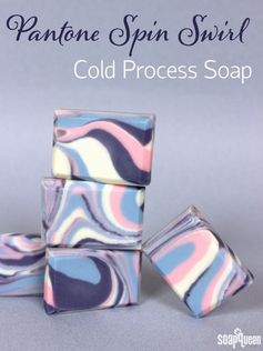 Pantone 2016 Spin Swirl Cold Process Soap (Two Ways!