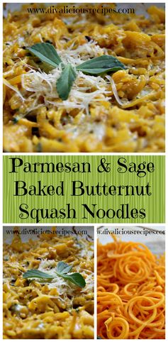 Parmesan & Sage Baked Butternut Squash Noodles