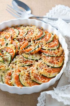 Parmesan Zucchini and Tomato Gratin