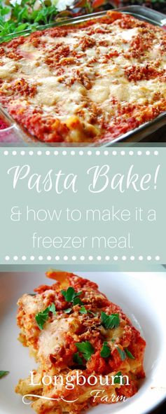 Pasta Bake + A Freezer Meal Idea