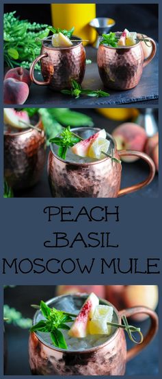 Peach and Basil Moscow Mule – A Vodka Cocktail