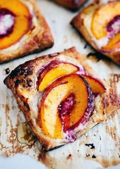 Peach Tarts with Goat Cheese & Honey