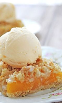 Peaches and Cream Bars a la Mode