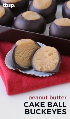 Peanut Butter Cake Ball Buckeyes