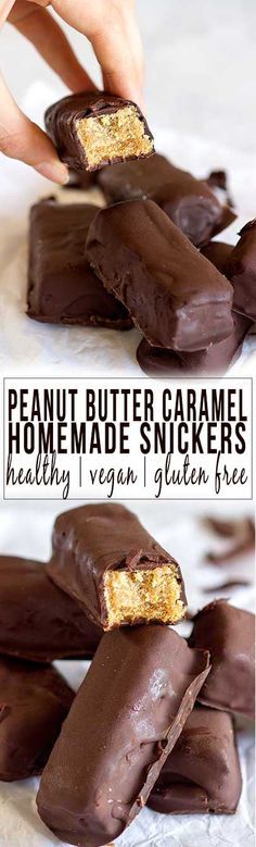 Peanut Butter Caramel Homemade Healthy Snickers
