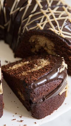 Peanut Butter Chocolate Bundt Cake