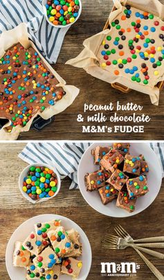 Peanut Butter Fudge with M&M's