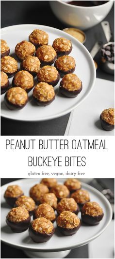 Peanut Butter Oatmeal Buckeye Bites