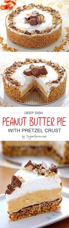 Peanut Butter Pie with Pretzel Crust