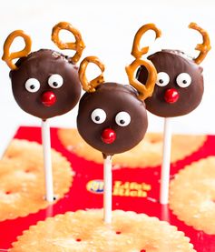 Peanut Butter Sandwich Reindeer Pops