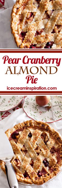 Pear Cranberry Almond Pie