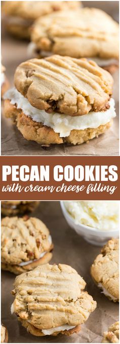 Pecan Cookies with Cream Cheese Filling